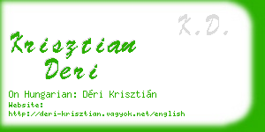 krisztian deri business card