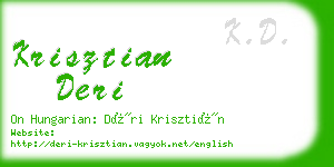 krisztian deri business card